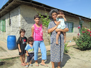 woman with orphan girls