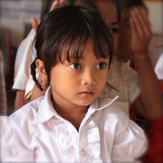 young girl in anti-trafficking education class