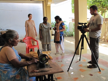 filming DVD on women's rights