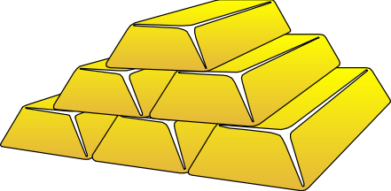 a stack of gold bars - representing the wealthy